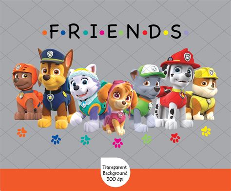 Paw Patrol Friends Clipart Set Of 2 Clipart Printable Png Etsy