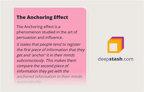 The Anchoring Effect Denipodx