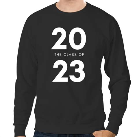 Class Of 2023 Simple Typography Black 2023 Class Of Graduation Design 5 Sweatshirts Sold By