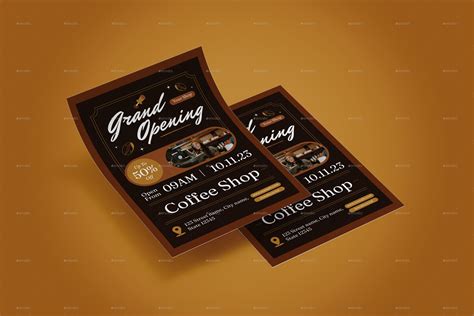 Grand Opening Coffee Shop Flyer Print Templates Graphicriver