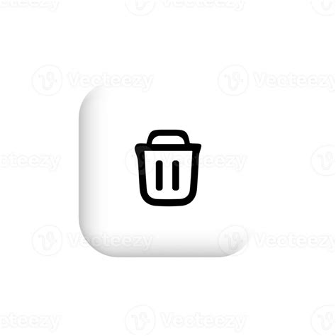 Rubbish Bin Icon On White Shape 52044100 Png