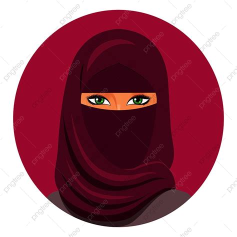 Woman Isolated Vector Art PNG Arabic Muslim Woman In Niqab Isolated On