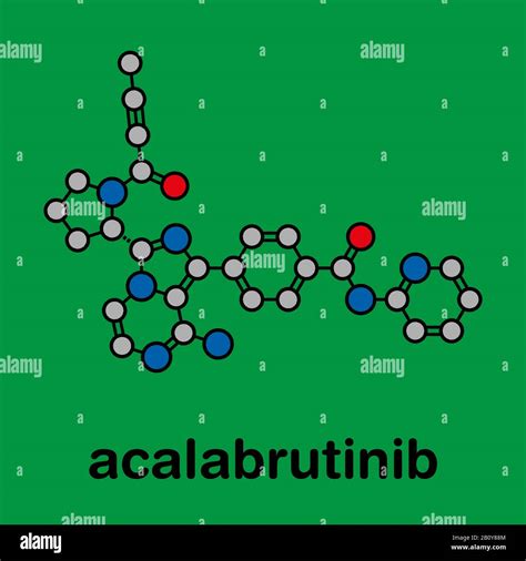 Mol Cula De Medicamento Para El C Ncer De Acalabrutinib Ilustraci N