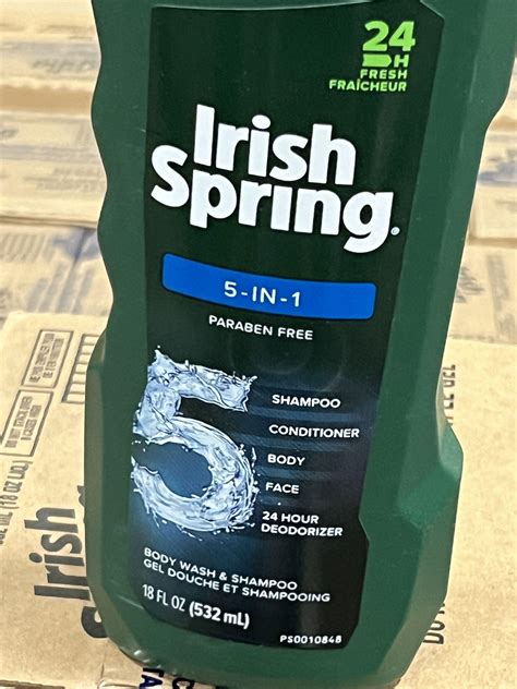 Lot Irish Spring 18 Oz 5 In 1 Shampoo Conditioner Body Face