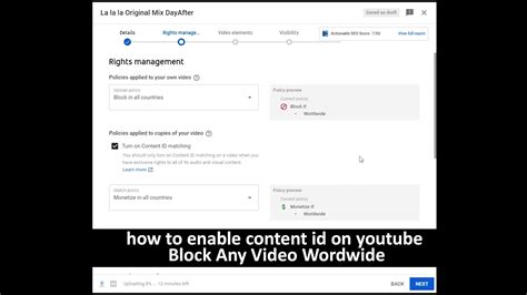 How To Enable Content Id On Youtube Block Any Video On Youtube Worldwide Youtube