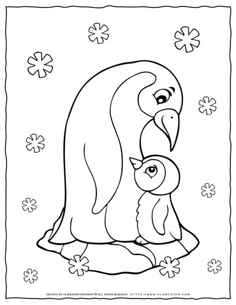 Penguins Coloring Page Planerium