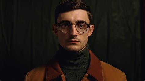 Premium Ai Image A Man With Glasses And A Turtle Neck