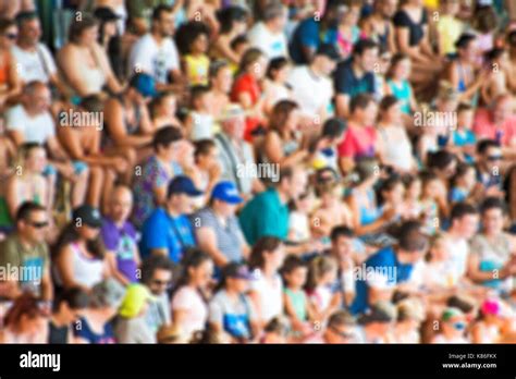 Blurred Background Crowd People Stadium Hi Res Stock Photography And
