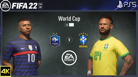 FIFA 22 PS5 France Vs Brazil World Cup 2022 4K Gameplay YouTube