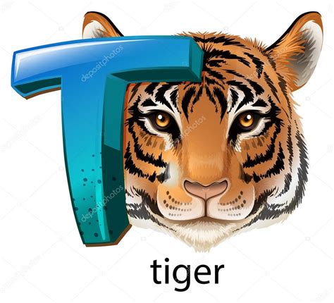 A Letter T For Tiger Stock Vector Blueringmedia 58926217