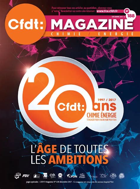 Cfdt Magazine N F D Ration Chimie Energie Cfdt