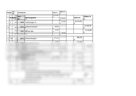 Einsendeaufgabe Studienheft BUF02 XX7 A37 Grundlagen der Buchführung