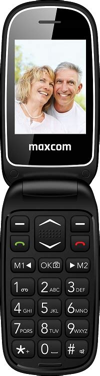 Telefon Klapka Dla Seniora MAXCOM Comfort MM816 Czarny SOS Dual Sim