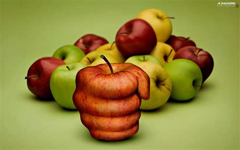 Apples Hand For Desktop Wallpapers 1680x1050