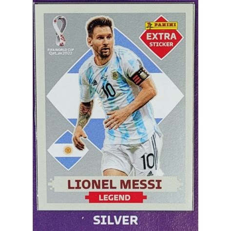 Lionel Messi Prata Extra Legend Argentina Figurinha Original