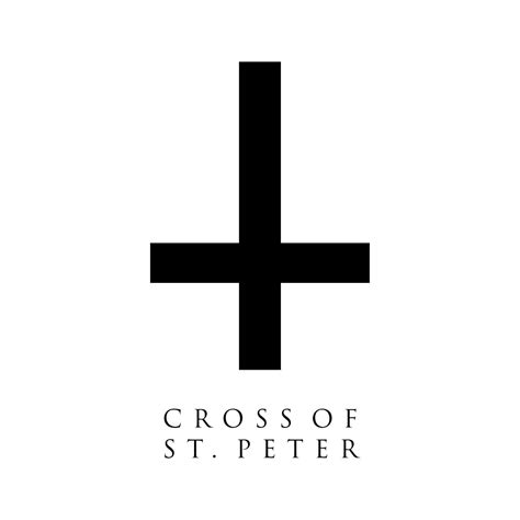 Cross of St. Peter vector illustration. The Cross of Saint Peter or Petrine Cross is an inverted ...