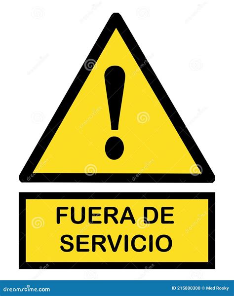 Fuera De Servicio Or Out Of Service Stock Illustration Illustration