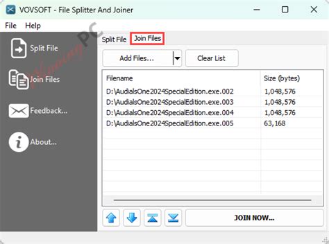 Vovsoft File Splitter And Joiner Giveaway Key Free