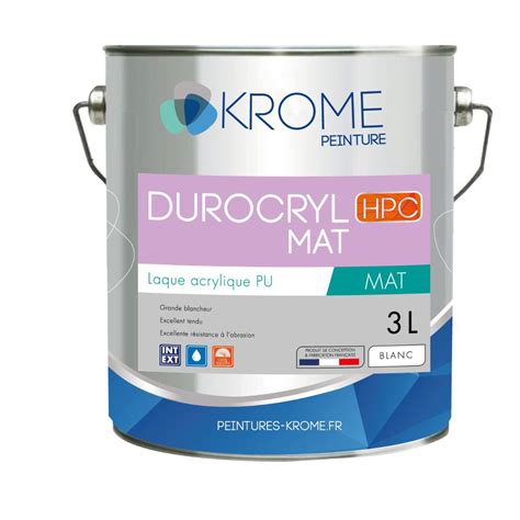 KROME PEINTURE Krome Durocryl Mat Laque Acrylique Polyuréthane