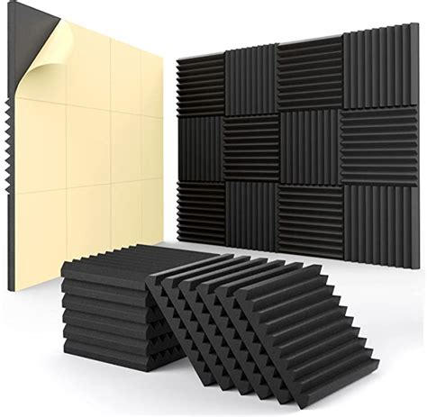 Amazon 12 Pack Acoustic Panels Self Adhesive 1 X 12 X 12 Quick