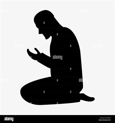 Silhouette Muslim Man Hand Praying Stock Vektorgrafiken Kaufen Alamy