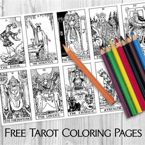 Tarot Card Coloring Pages Daily Tarot Draw