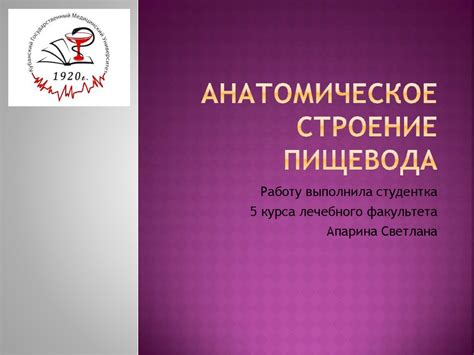 Анатомическое строение пищевода - презентация онлайн