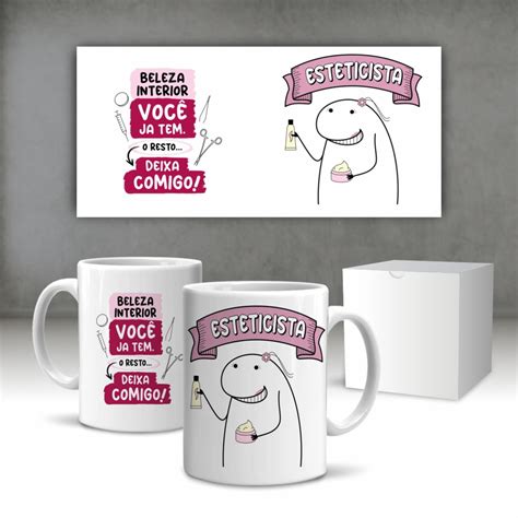 Caneca Flork Profissão Esteticista Exclusiva Cerâmica 325ml no Elo7