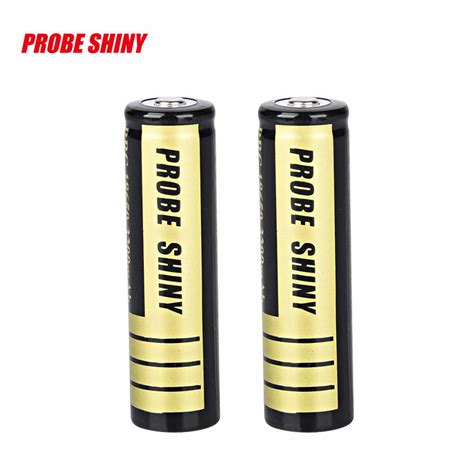 Buy 2pcs 18650 3200mAh 3 7v Li Ion BRC Rechargeable Battery For LED