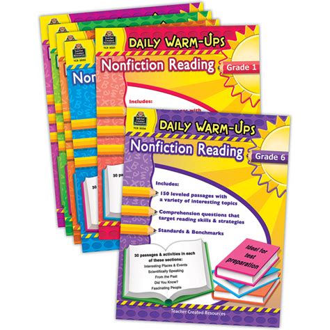 Daily Warm Ups Nonfiction Reading Set 6 Bks Tcr9661 Teacher Created Resources