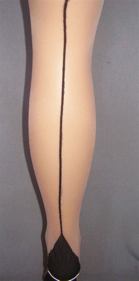 Silky Scarlet Seamer Stockings Seamed Cuban Heel Seam Nude Or Black