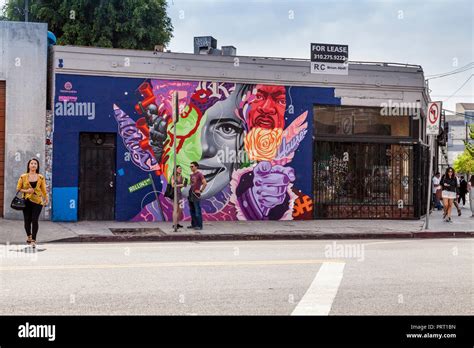 Mural In Art District Los Angeles California Usa Stock Photo Alamy