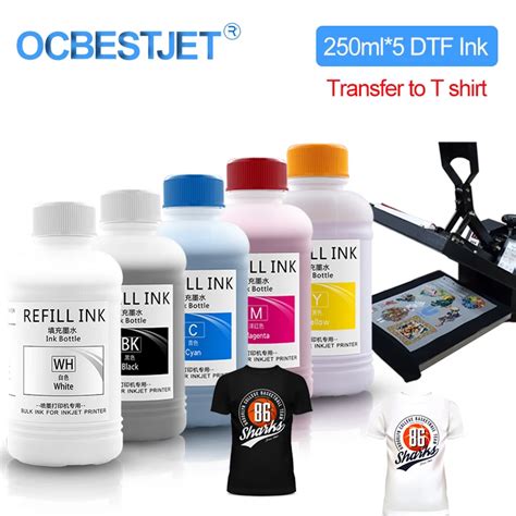 250ml5 Dtf Ink Film Transfer Ink For Dtf Direct Transfer Film Printer