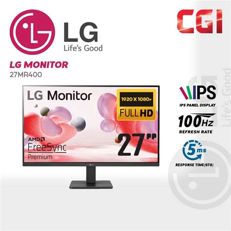 LG 27 FHD 3 Side Borderless IPS 100Hz Monitor With AMD FreeSync