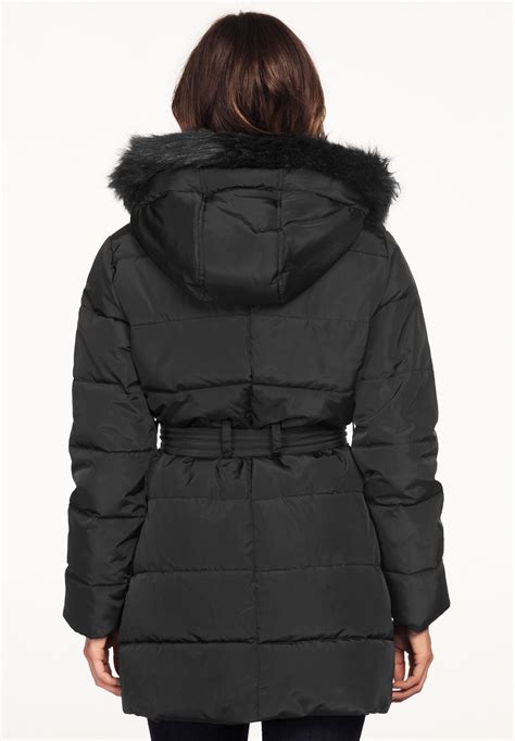 Belted Puffer Coat By Ellos® Plus Size Coats Ellos