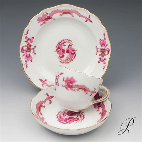 Mokkagedeck Meissen Wahl Reicher Drache Purpur Porzellan Porcelain