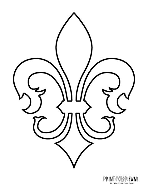 Printable Fleur De Lis Outline