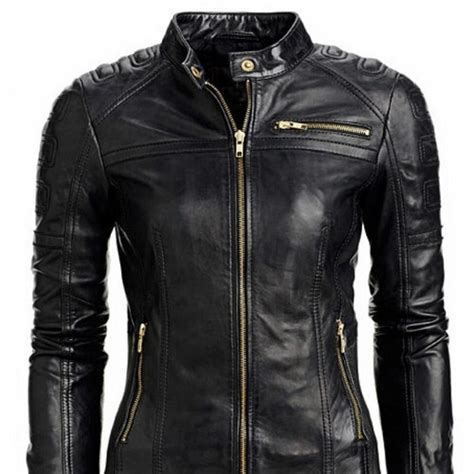 Womens Real Lambskin Leather Motorcycle Slim Fit Designer Etsy