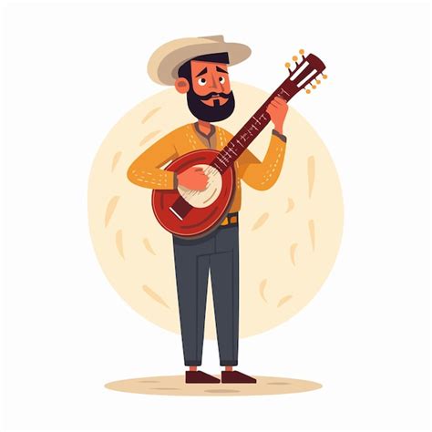 Country Music Performer Holding Banjo Instrument Premium Ai Generated