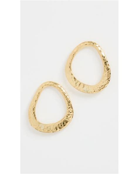 Ulla Johnson Hammered Stud Earrings In White Lyst