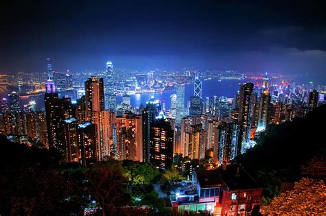 Victoria Peak Night View by Photography By Philipp Chistyakov