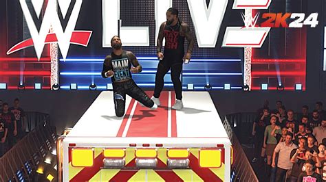 Jey Uso Vs Jimmy Uso Ambulance Match WWE2K24 YouTube