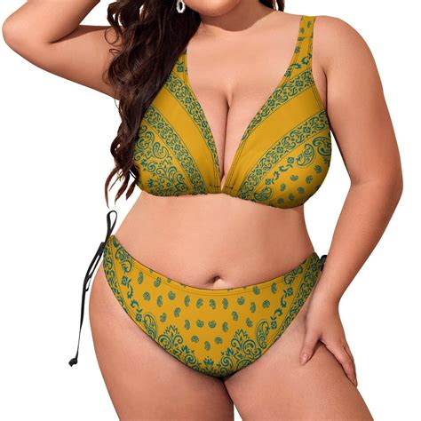 Custom Rib Bandana Bikini Swimwear Pattern Photo Custom Sexy Swimwear