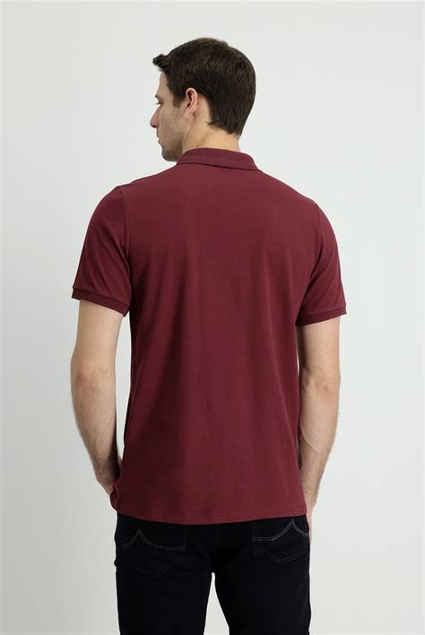 Koyu Bordo Polo Yaka Slim Fit Nak L Ti Rt Ki L