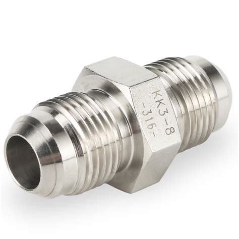 Kk A Straight Union Jic Nut Ferrule Compression Tube Fittings