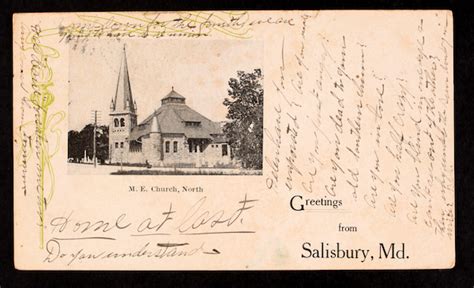 Salisbury M E Church Methodist Carte Postale Ancienne Et Vue D