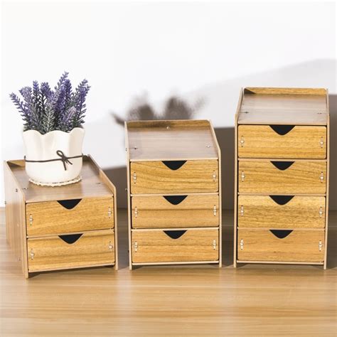 Wooden Drawer Organizer Box Desktop Storage Drawers Etsy