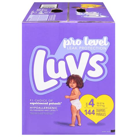 Save On Luvs Pro Level Leak Protection Size 4 Diapers 22 37 Lbs Order