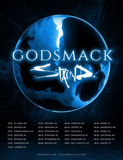 Godsmack, Staind Announce 2023 Tour - Pop Culture Madness Network News