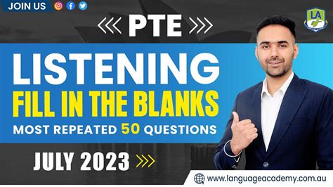 Pte Listening Fill In The Blanks July Exam Predictions